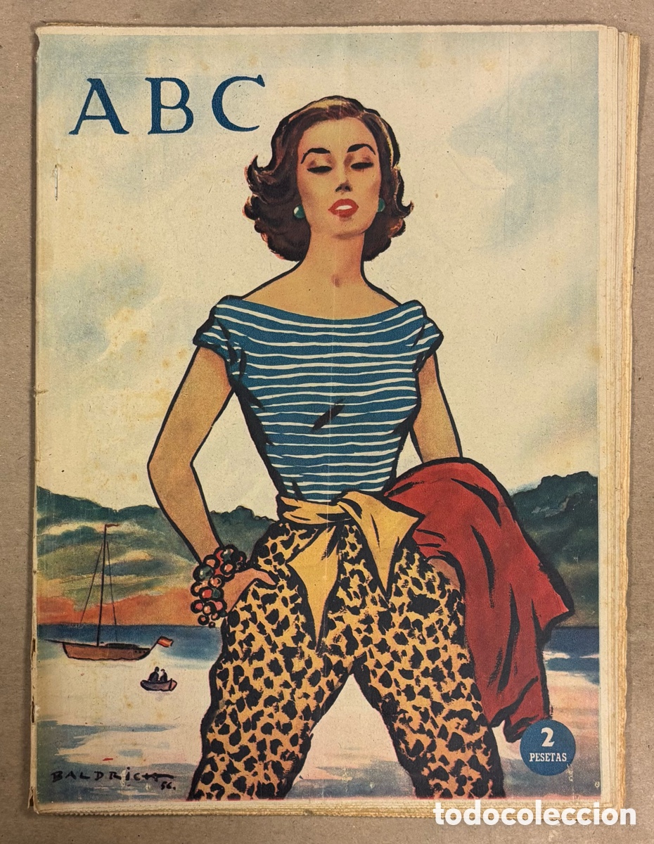 Coleccionismo de revistas y peri&oacute;dicos: ABC (25 AGOSTO 1956) PRIMEROS M&Eacute;DICOS FORENSES, LAS COSTA DEL SOL TURISMO, ASCENDENCIA ASTURIANA MEN