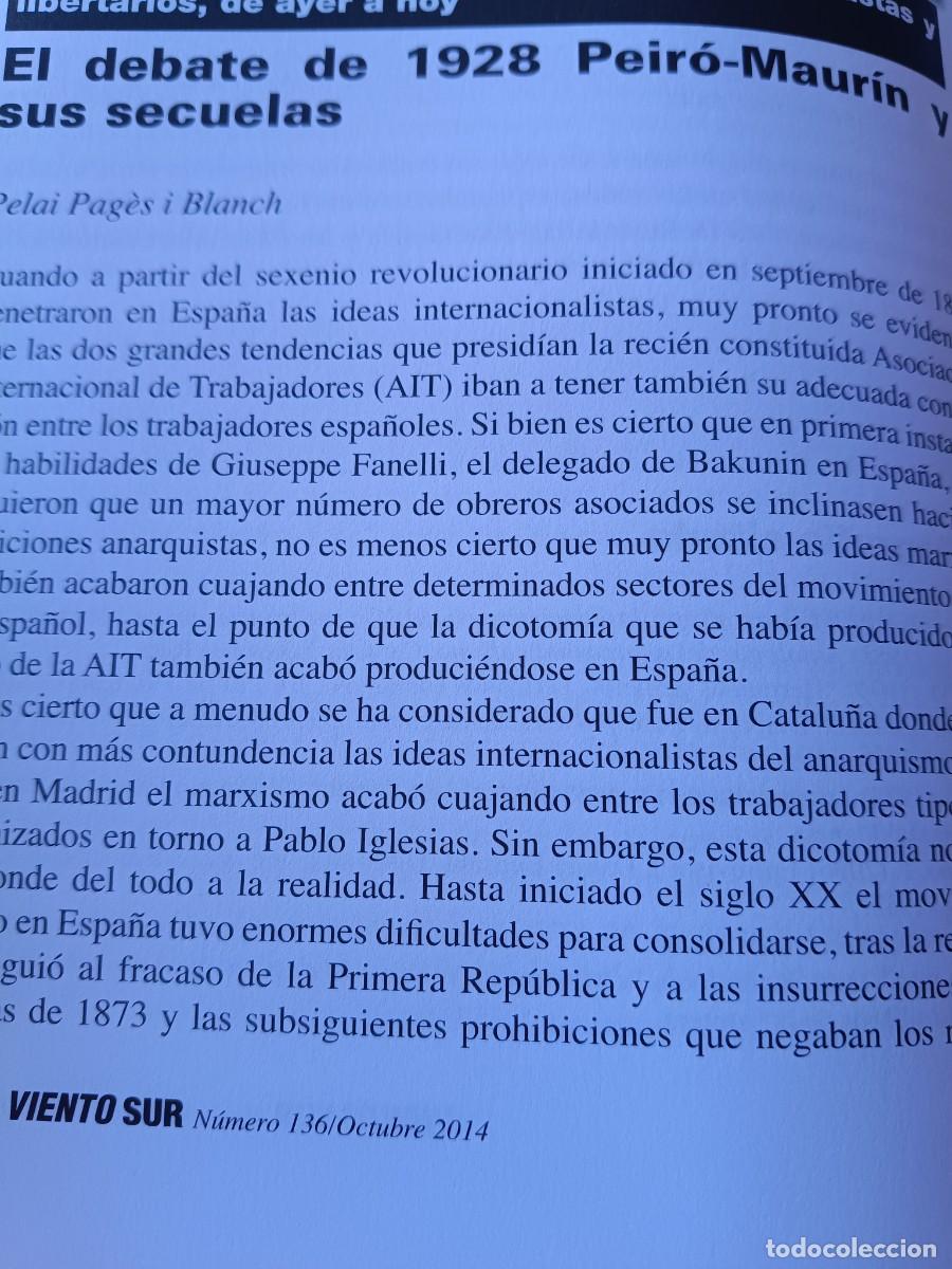 Coleccionismo de revistas y peri&oacute;dicos: 1928, DEBATE ENTRE PEIRO (ANARQUISTA, MAUR&Iacute;N Y NIN (MARXISTAS) 10 P&Aacute;GS REVISTA VIENTO SUR 2014
