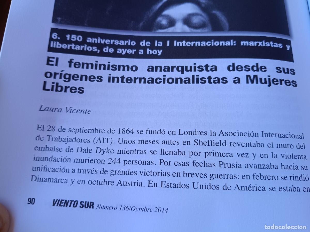Coleccionismo de revistas y peri&oacute;dicos: EL FEMINISMO ANARQUISTA Y MUJERES LIBRES. 8 P&Aacute;GS REVISTA VIENTO SUR 2014