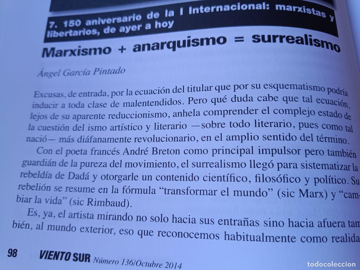 Coleccionismo de revistas y peri&oacute;dicos: MARXISMO + ANARQUISMO = SURREALISMO Y MOVIMIENTO DADA. 8 P&Aacute;GS REVISTA VIENTO SUR 2014
