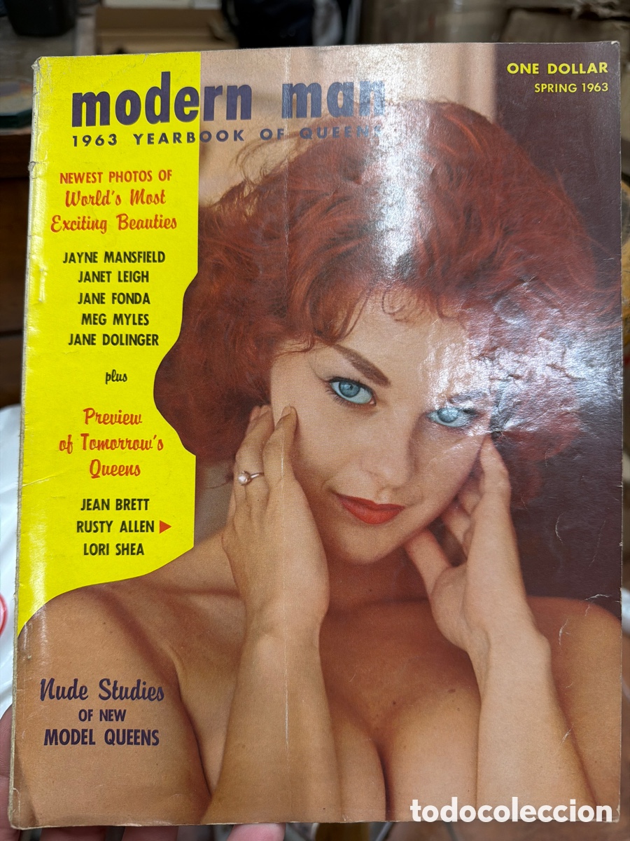 Coleccionismo de revistas y peri&oacute;dicos: Revista er&oacute;tica vintage pin-ups MODERN MAN 1963 YERBOOK OF QUEENS.edici&oacute;n americana.nudismo.ilustrad