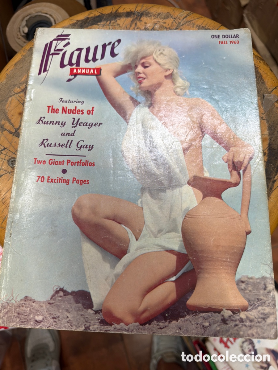 Coleccionismo de revistas y peri&oacute;dicos: Revista er&oacute;tica vintage pin-ups FIGURE ANNUAL-nudismo.a&ntilde;o 1963.ilustrado