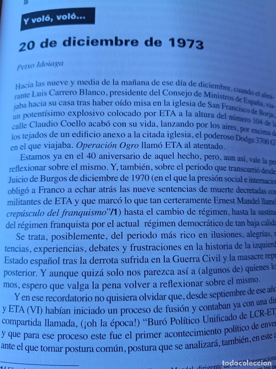 Coleccionismo de revistas y peri&oacute;dicos: REPERCUSIONES DEL ATENTADO A CARRERO BLANCO POR ETA. 9 P&Aacute;GS REVISTA VIENTO SUR 2014