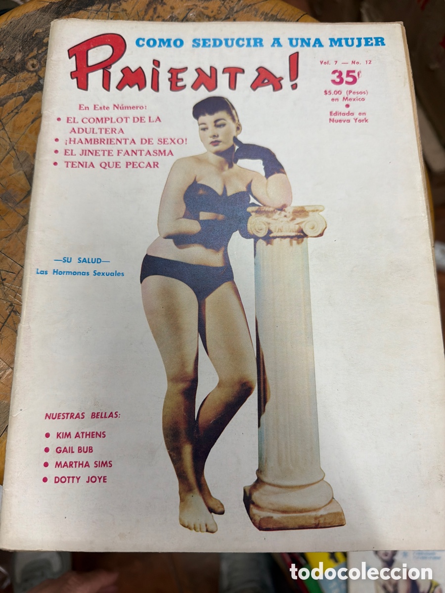 Coleccionismo de revistas y peri&oacute;dicos: Revista erotica vintage pin-ups PIMIENTA! Vol 7 N 12 a&ntilde;o 1965.edici&oacute;n americana