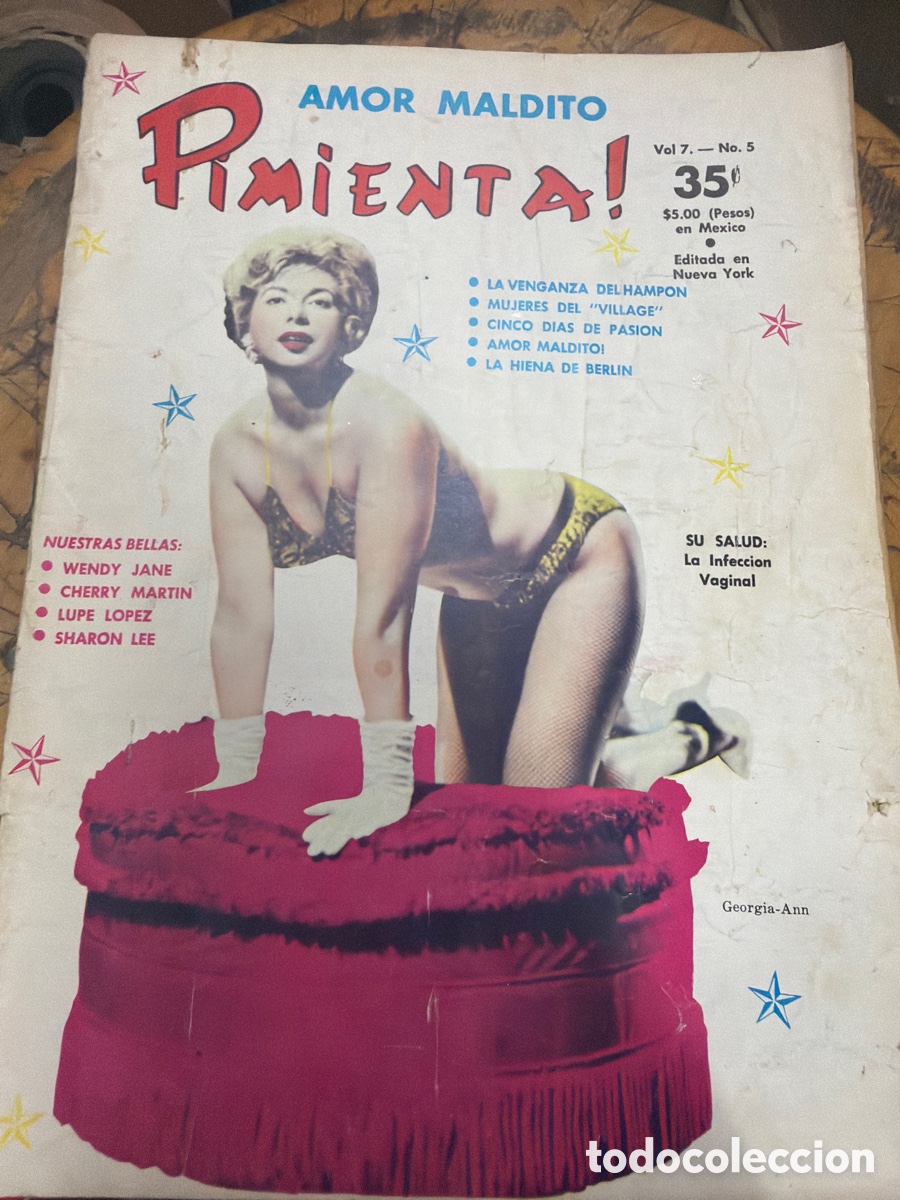 Coleccionismo de revistas y peri&oacute;dicos: Revista er&oacute;tica vintage pin-ups PIMIENTA! Vol 7 N 5 a&ntilde;o 1965.edici&oacute;n americana