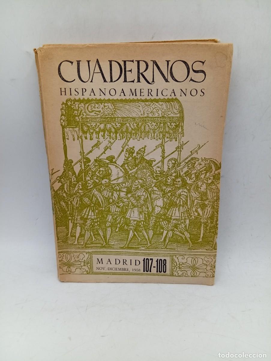 Coleccionismo de revistas y peri&oacute;dicos: CUADERNOS HISPANOAMERICANOS. MADRID. N&ordm; 107-108. NOV-DIC. 1958.