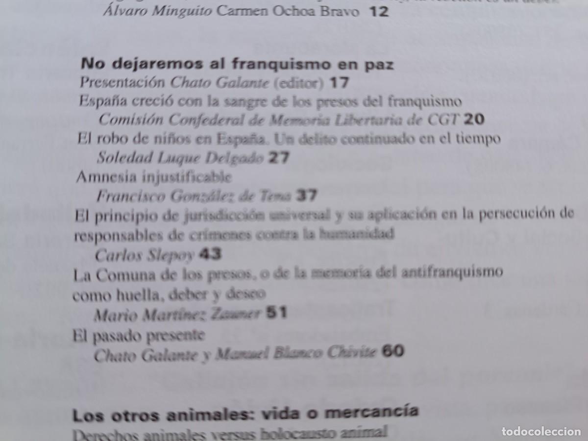 Coleccionismo de revistas y peri&oacute;dicos: NO OLVIDAR EL FRANQUISMO Y SUS CR&Iacute;MENES. PRESOS AMNIST&Iacute;A, TRANSICI&Oacute;N 52 P&Aacute;GS REVISTA VIENTO SUR 2013