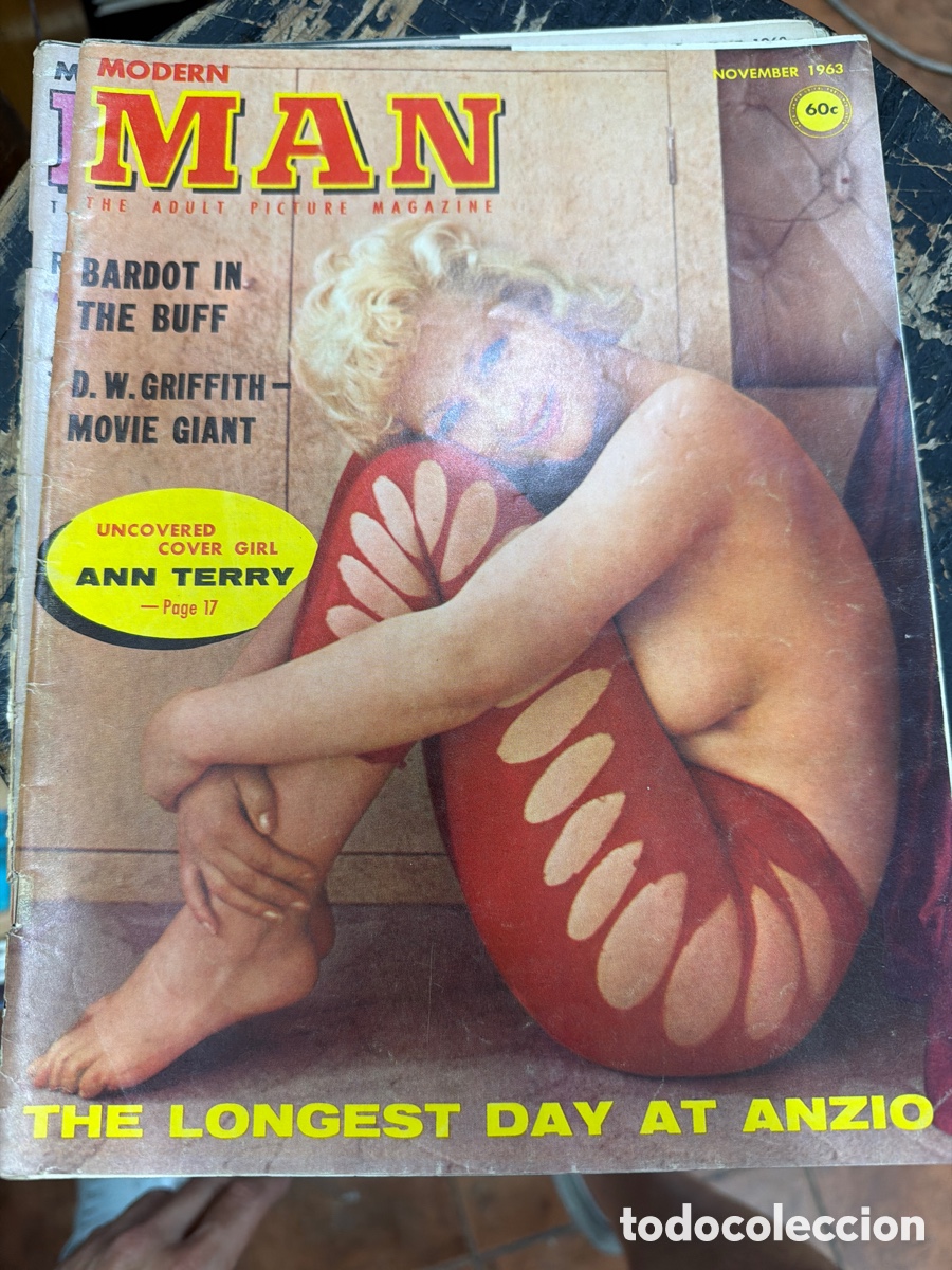 Coleccionismo de revistas y peri&oacute;dicos: Revista er&oacute;tica vintage pin-ups MODERN MAN.edici&oacute;n americana.vol 13 n 5 a&ntilde;o 1963.