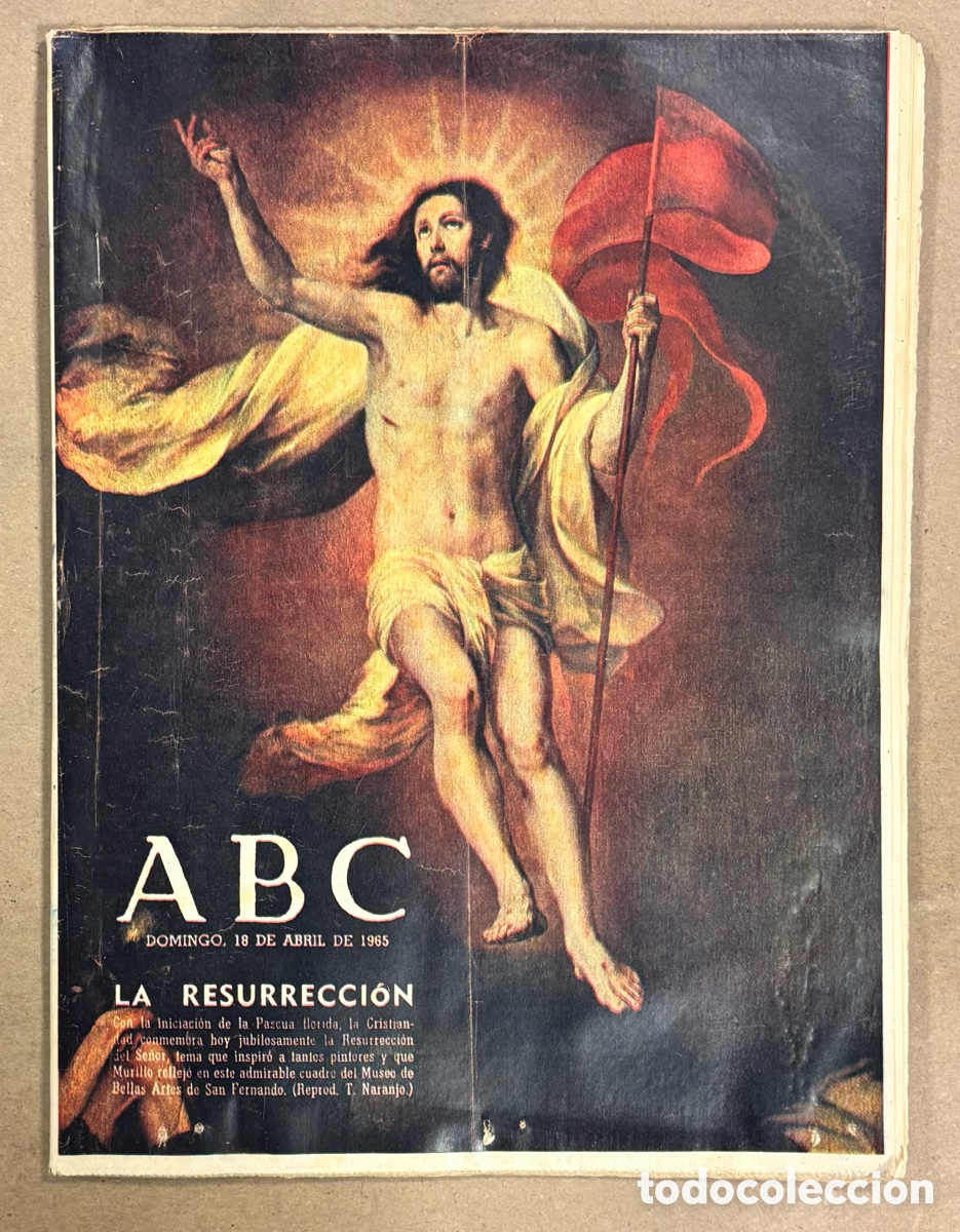 Coleccionismo de revistas y peri&oacute;dicos: ABC (18 ABRIL 1965) LA RESURRECCI&Oacute;N DE MURILLO, CENTENARIO DE DANTE, RAFAEL FRUHBECKB DE BURGOS