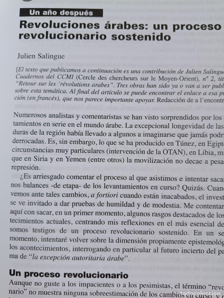 Coleccionismo de revistas y peri&oacute;dicos: REVOLUCIONES &Aacute;RABES, PROCESO REVOLUCIONARIO SOSTENIDO. 9 P&Aacute;GS REVISTA VIENTO SUR 2012