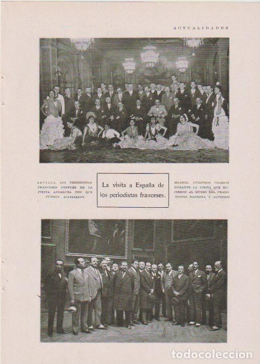 Coleccionismo de revistas y peri&oacute;dicos: Visita de periodistas franceses a Sevilla y museo del Prado de Madrid - 1930