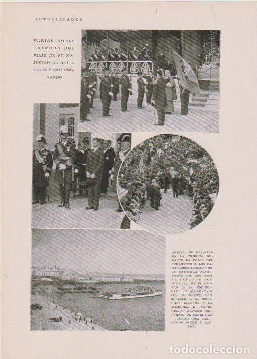 Coleccionismo de revistas y peri&oacute;dicos: Visita del rey Alfonso XIII a C&aacute;diz y San Fernando, infante D. Juan en la Escuela Naval - 1930