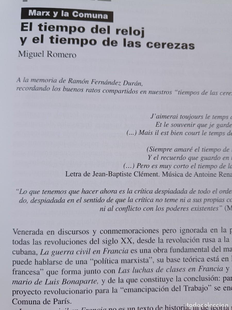 Coleccionismo de revistas y peri&oacute;dicos: MARX Y LA COMUNA DE PAR&Iacute;S. 22 P&Aacute;GS REVISTA VIENTO SUR 2011