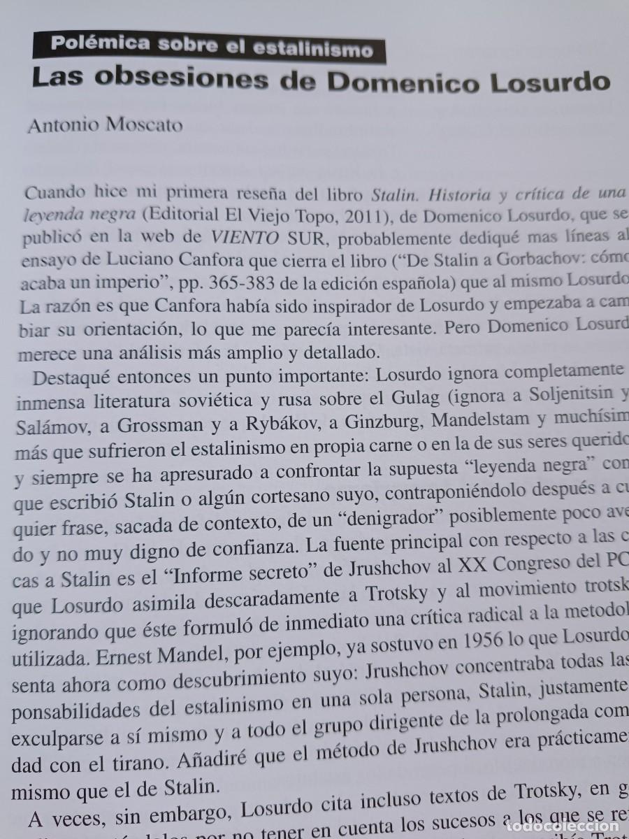 Coleccionismo de revistas y peri&oacute;dicos: POL&Eacute;MICA SOBRE EL ESTALINISMO Y DOMENICO LOSURDO. 15 P&Aacute;GS REVISTA VIENTO SUR 2011