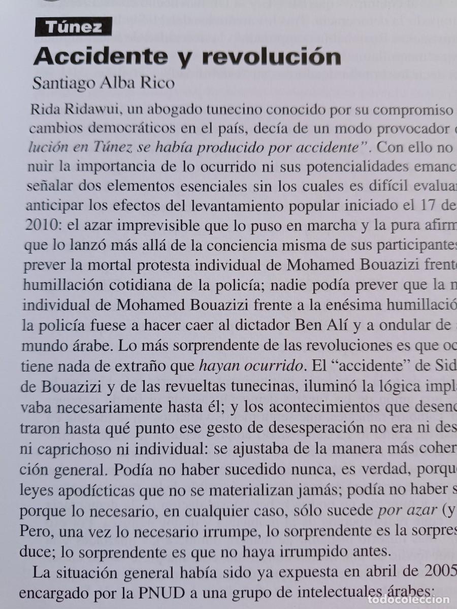 Coleccionismo de revistas y peri&oacute;dicos: TUNEZ, REVOLUCI&Oacute;N POR ACCIDENTE. 7 P&Aacute;GS REVISTA VIENTO SUR 2011