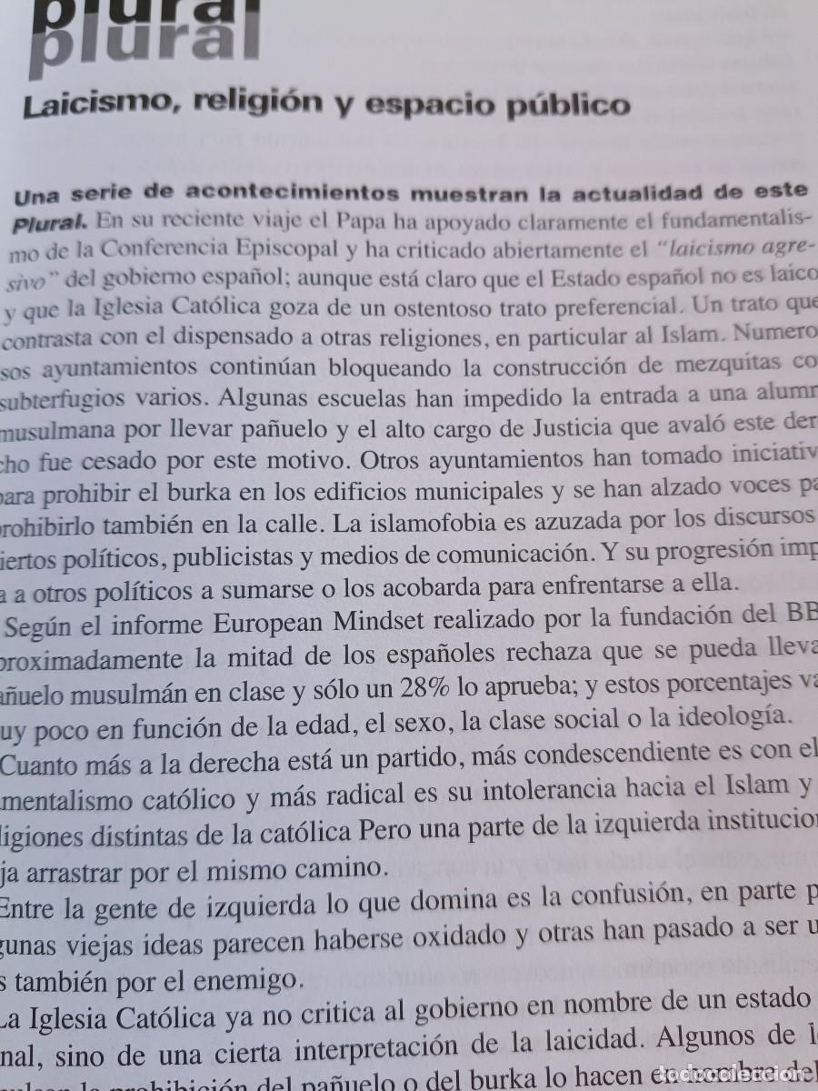 Coleccionismo de revistas y peri&oacute;dicos: LAICISMO Y RELIGI&Oacute;N. MARXISMO ERNEST BLOCH. 36 P&Aacute;GS VIENTO SUR 2011