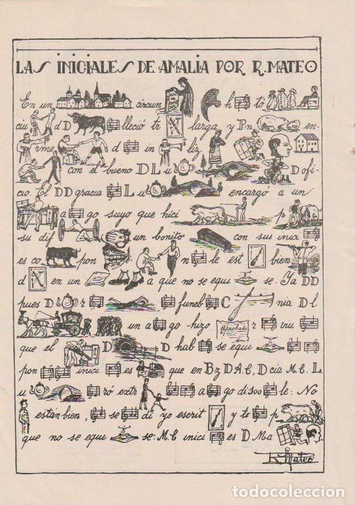 Coleccionismo de revistas y peri&oacute;dicos: Las iniciales de Amalia / cuento con pictogramas por R. Mateo - 1931