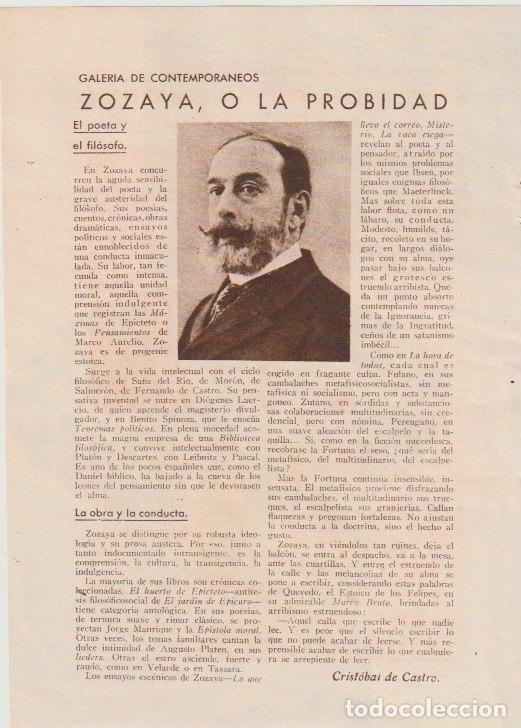 Coleccionismo de revistas y peri&oacute;dicos: ( Antonio) Zozaya o la probidad / Crist&oacute;bal de Castro - 1931