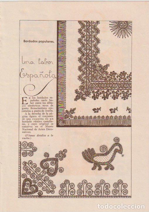 Coleccionismo de revistas y peri&oacute;dicos: * LABORES * Bordados populares; una labor espa&ntilde;ola - 1931