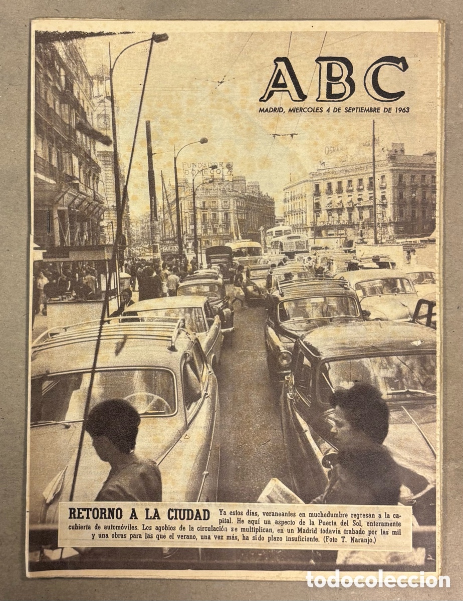 Coleccionismo de revistas y peri&oacute;dicos: ABC (4 SEPTIEMBRE 1963) RETORNO A LA CIUDAD, BATALLA DE LAS FLORES EN LAREDO, ESPA&Ntilde;OL CAMP NOU