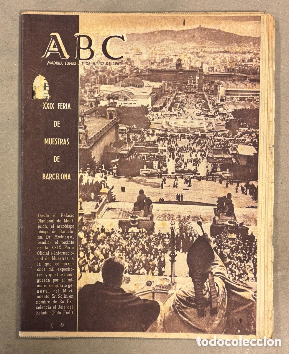 Coleccionismo de revistas y peri&oacute;dicos: ABC (5 JUNIO 1961) FERIA DE MUESTRAS DE BARCELONA, HOSPITAL CARIDAD ALCAL&Aacute; DE HENARES, EUGENIO D&rsquo;ORS