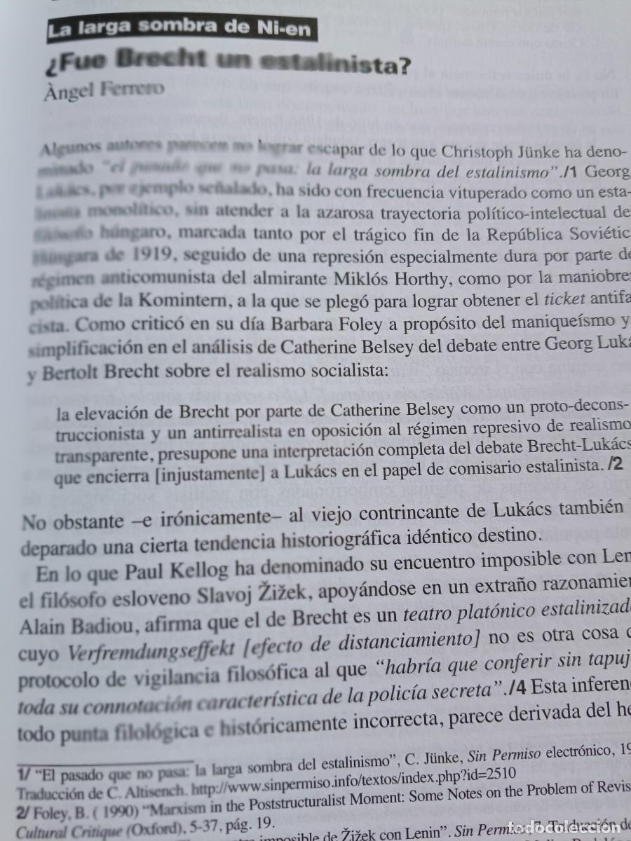 Coleccionismo de revistas y peri&oacute;dicos: &iquest;FUE BERTOLT BRECHT UN ESTALINISTA?. 13 P&Aacute;GS VIENTO SUR 2010