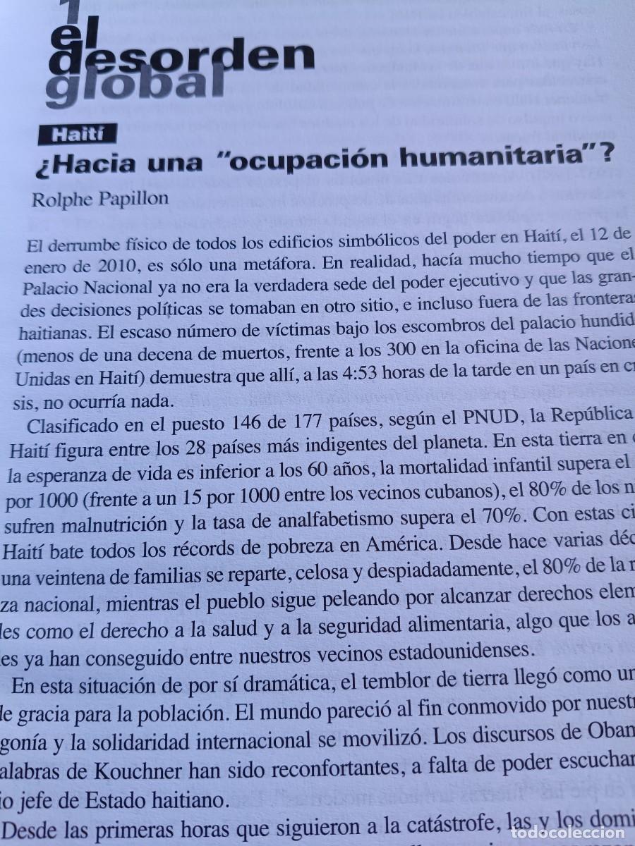 Coleccionismo de revistas y peri&oacute;dicos: HAITI, &iquest;OCUPACI&Oacute;N HUMANITARIA O INVASI&Oacute;N? 4 P&Aacute;GS VIENTO SUR 2010