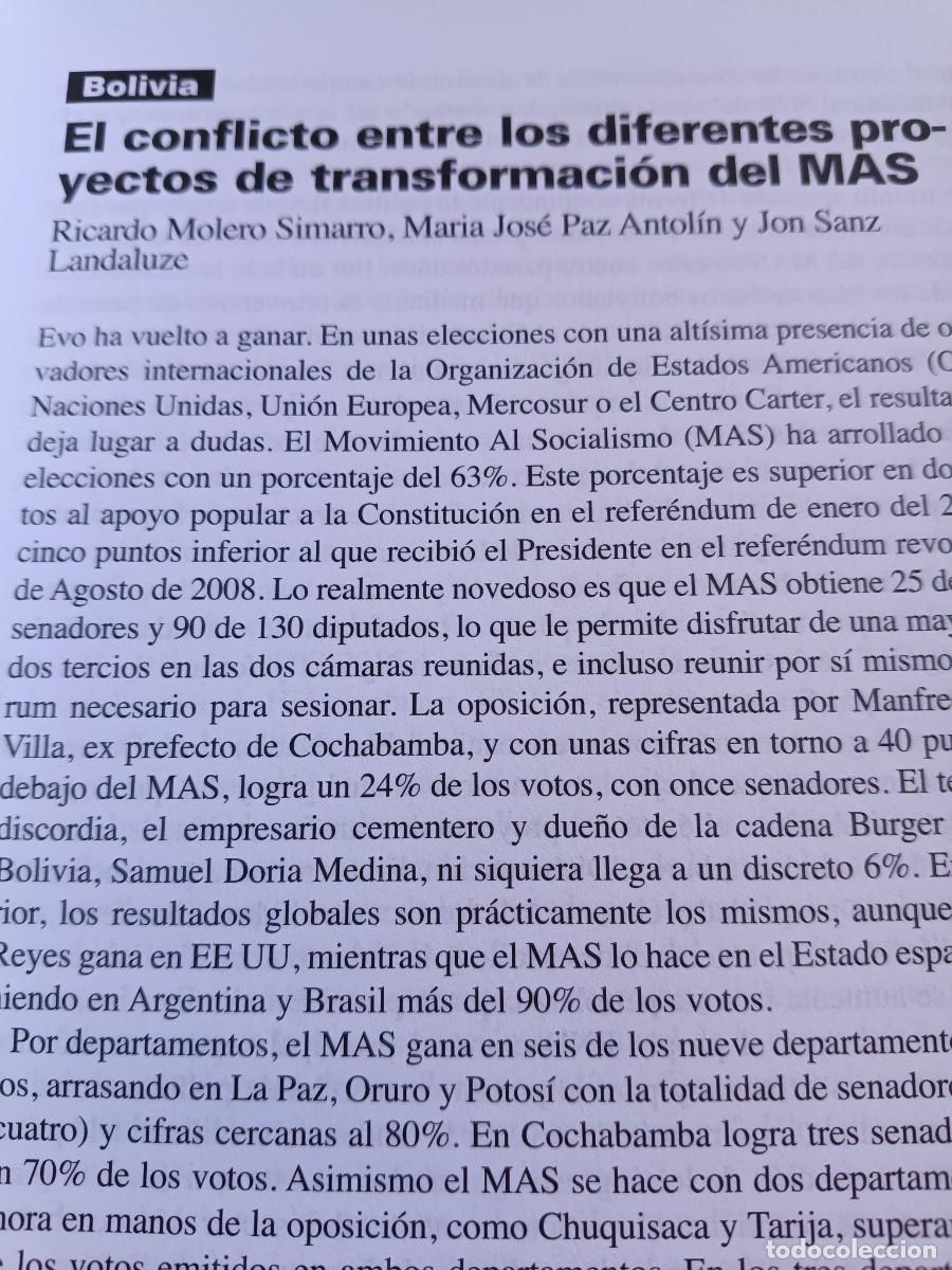 Coleccionismo de revistas y peri&oacute;dicos: BOLIVIA, CONFLICTO ENTRE DIFERENTES PROYECTOS DEL MAS. 8 P&Aacute;GS VIENTO SUR 2010