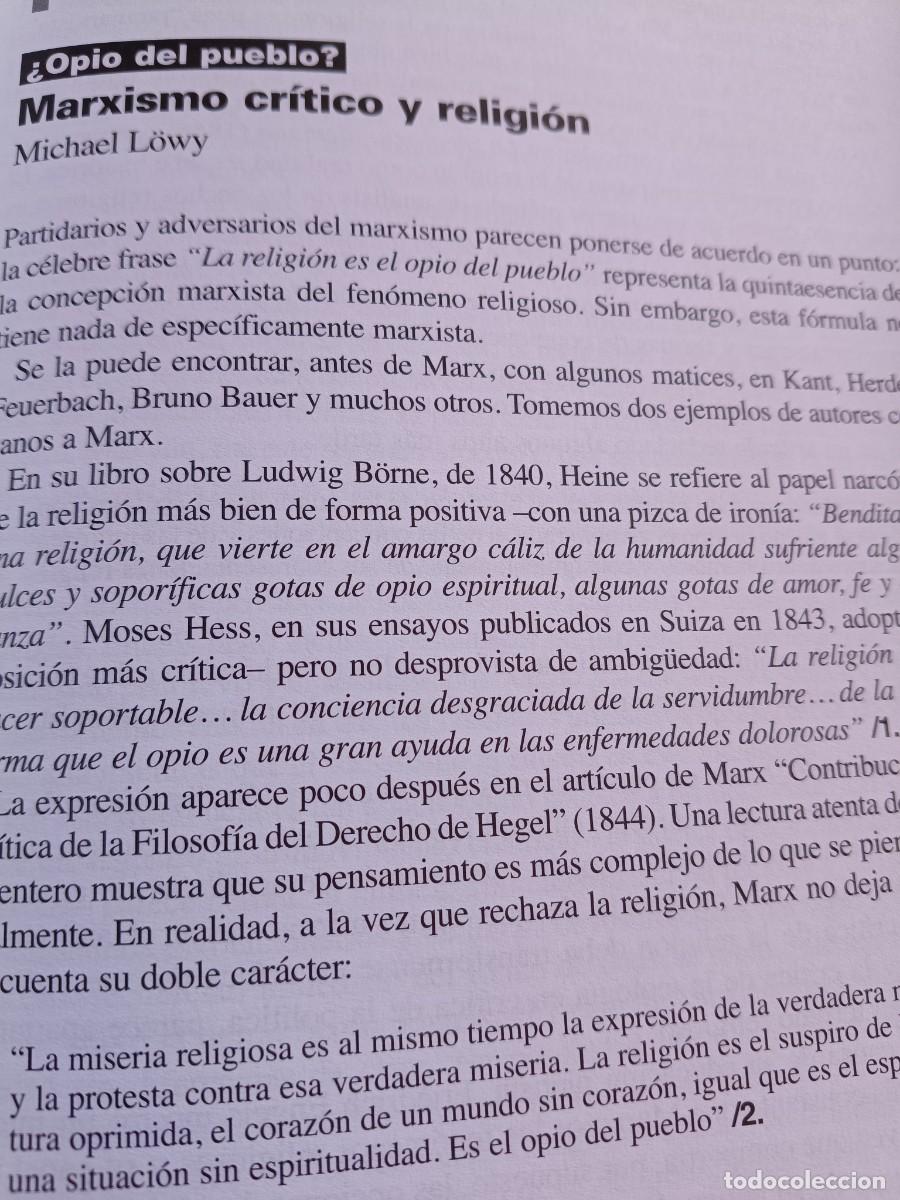 Coleccionismo de revistas y peri&oacute;dicos: MARXISMO CRITICO Y RELIGI&Oacute;N. 6 P&Aacute;GS VIENTO SUR 2010