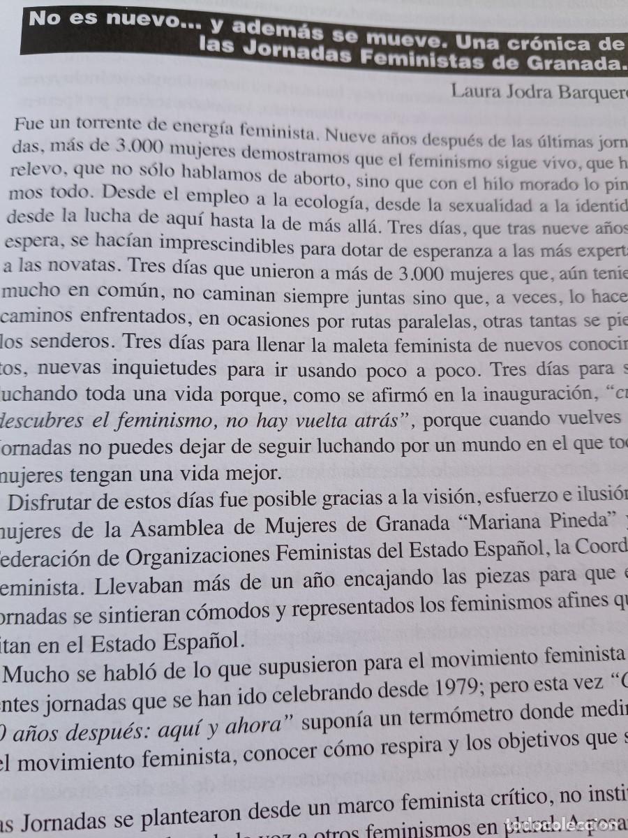 Coleccionismo de revistas y peri&oacute;dicos: CR&Oacute;NICA DE LAS JORNADAS FEMINISTAS DE GRANADA P&Aacute;GS VIENTO SUR 2010