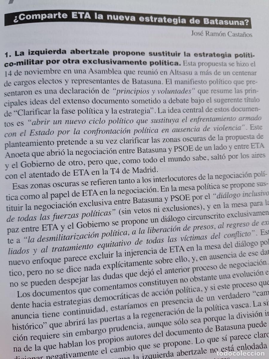 Coleccionismo de revistas y peri&oacute;dicos: NUEVA ESTRATEGIA DE BATASUNA SIN ENFRENTAMIENTO ARMADO, Y ETA. 7 P&Aacute;GS VIENTO SUR 2009