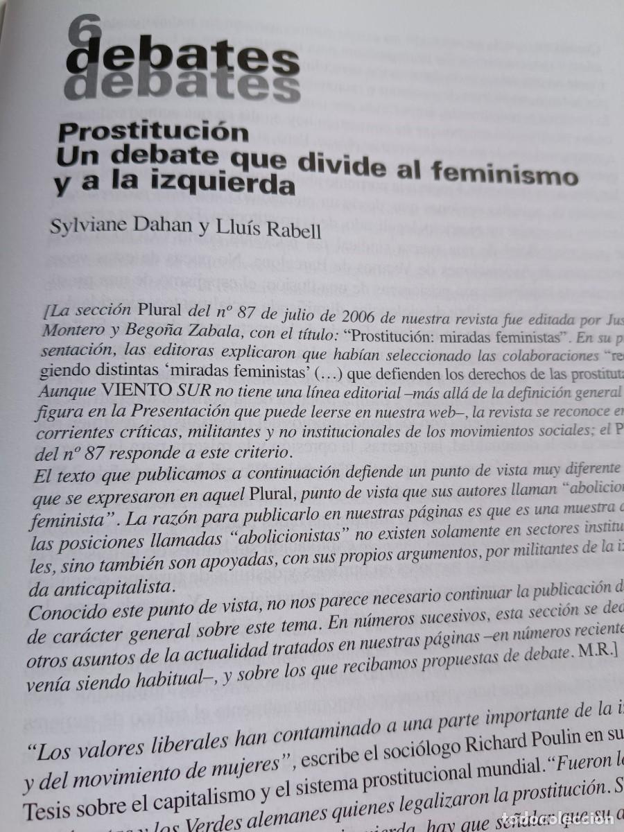 Coleccionismo de revistas y peri&oacute;dicos: PROSTITUCI&Oacute;N, DEBATE QUE DIVIDE AL FEMINISMO Y ALA IZQUIERDA. 8 P&Aacute;GS VIENTO SUR 2009