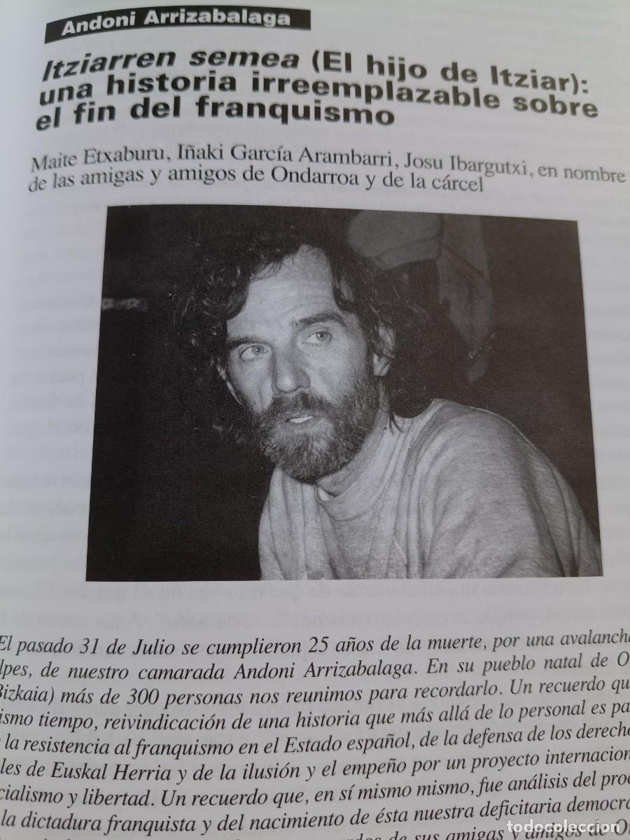 Sammeln von Zeitschriften und Zeitungen: SEMBLANZA DE ANDONI ARRIZABALAGA. 6 P&Aacute;GS VIENTO SUR 2009