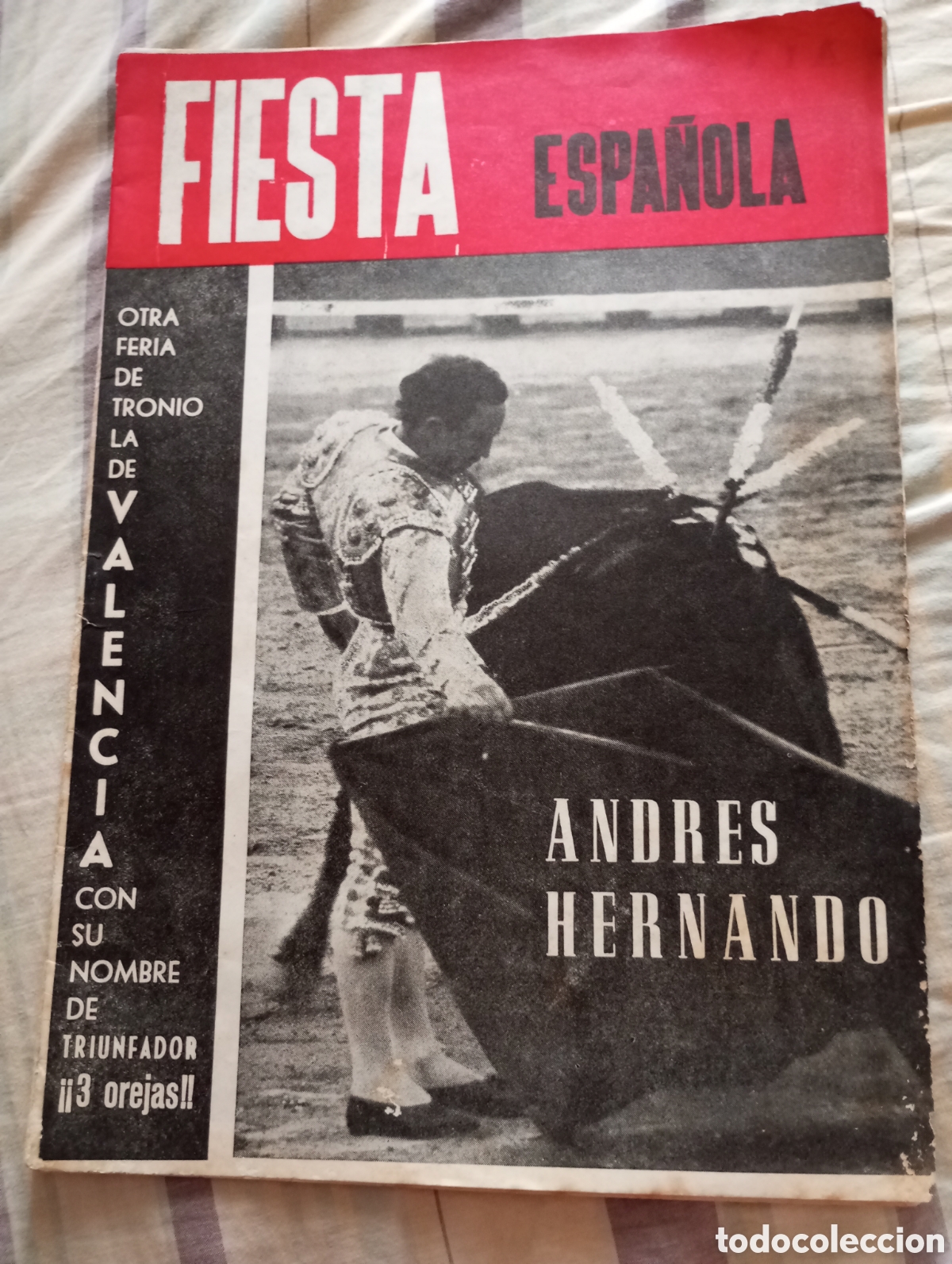 Coleccionismo de revistas y peri&oacute;dicos: Revista taurina fiesta espa&ntilde;ola n&uacute;mero 214 1965