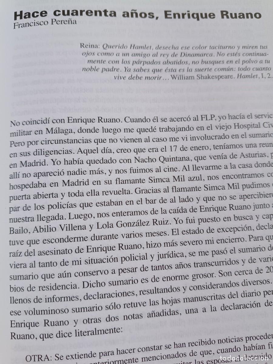 Coleccionismo de revistas y peri&oacute;dicos: REPRESI&Oacute;N FRANQUISTA. 40 A&Ntilde;OS DEL ASESINATO DE ENRIQUE RUANO. 6 P&Aacute;GS VIENTO SUR 2009