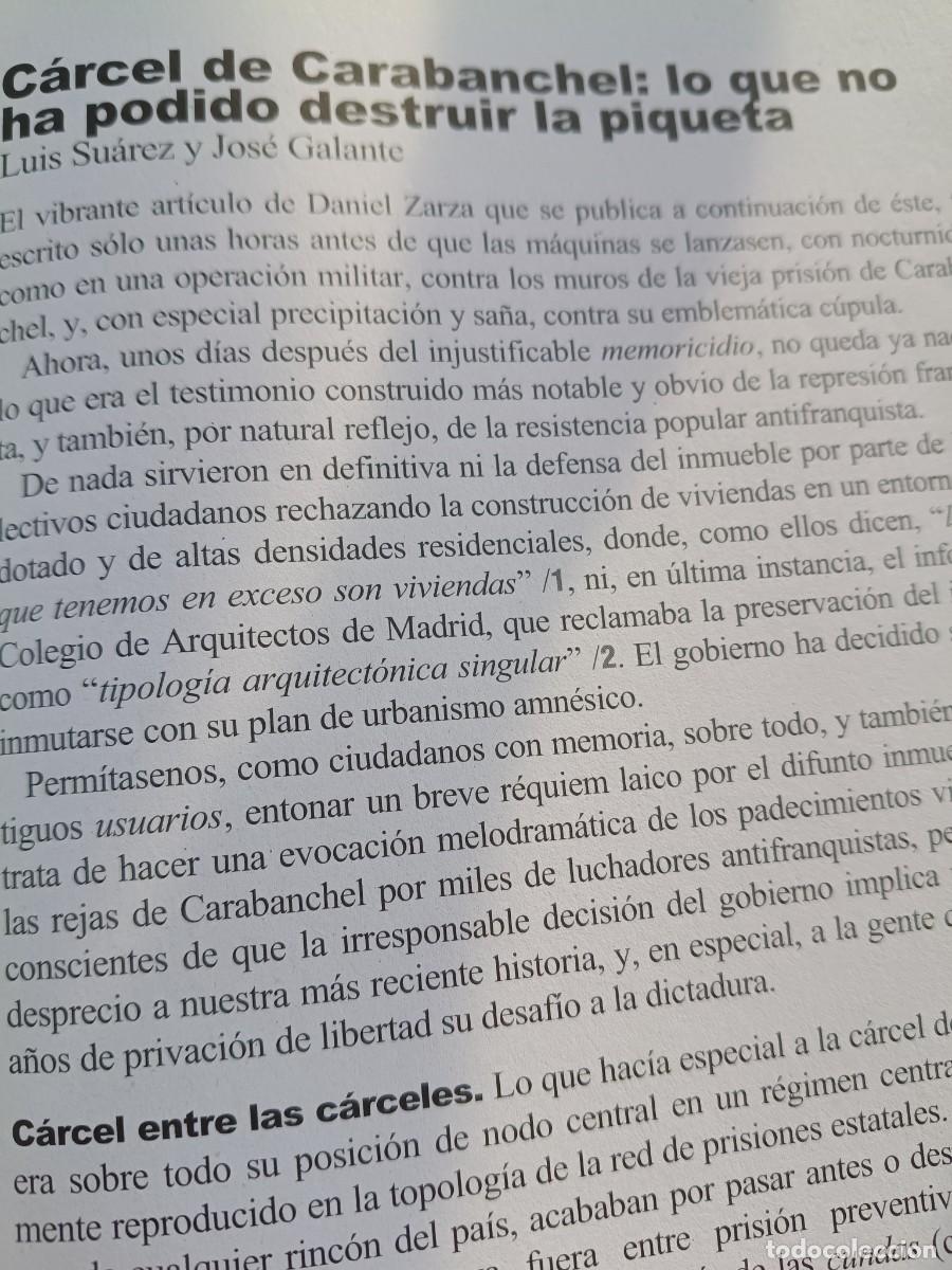 Coleccionismo de revistas y peri&oacute;dicos: NO OLVIDAR LA C&Aacute;RCEL DE CARABANCHEL Y LA REPRESI&Oacute;N FRANQUISTA. 8 P&Aacute;GS VIENTO SUR 2008
