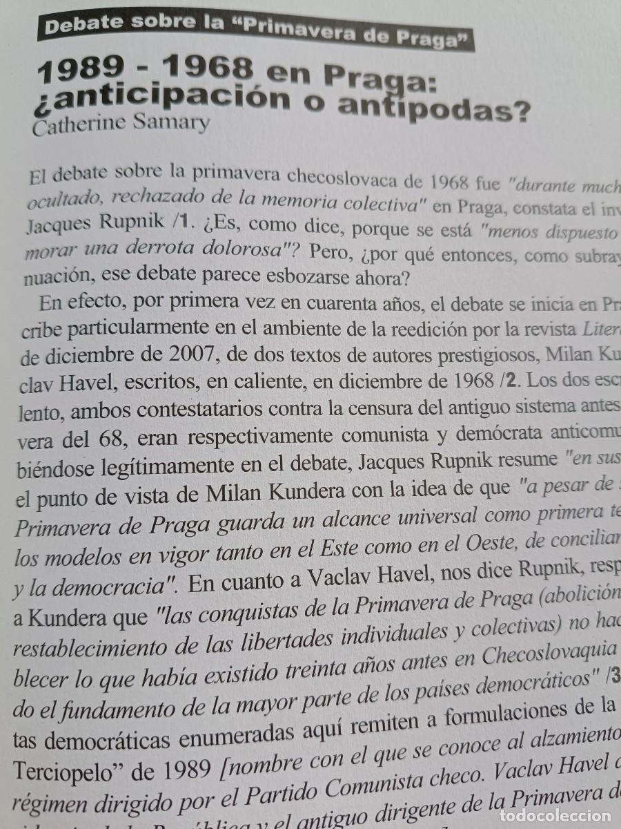 Coleccionismo de revistas y peri&oacute;dicos: LA PRIMAVERA DE PRAGA DE 1968. 6 P&Aacute;GS VIENTO SUR 2008