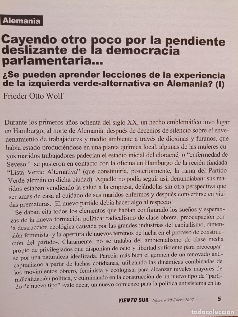 Coleccionismo de revistas y peri&oacute;dicos: ALEMANIA, HISTORIA DE LA IZQUIERDA VERDE-ALTERNATIVA Y SU FRACASO 29 P&Aacute;GS VIENTO SUR 2007