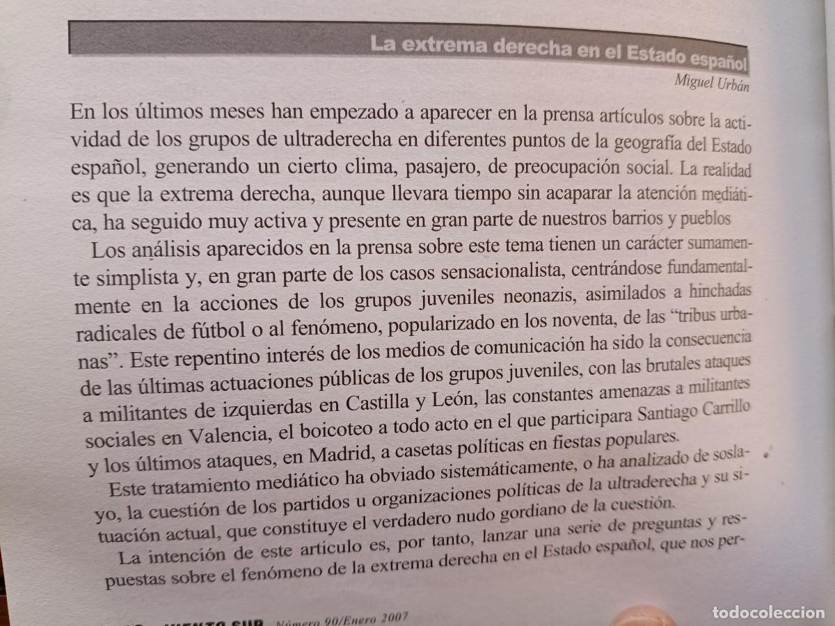 Coleccionismo de revistas y peri&oacute;dicos: LA EXTREMA DERECHA EN EL ESTADO ESPA&Ntilde;OL. 9 P&Aacute;GS VIENTO SUR 2007