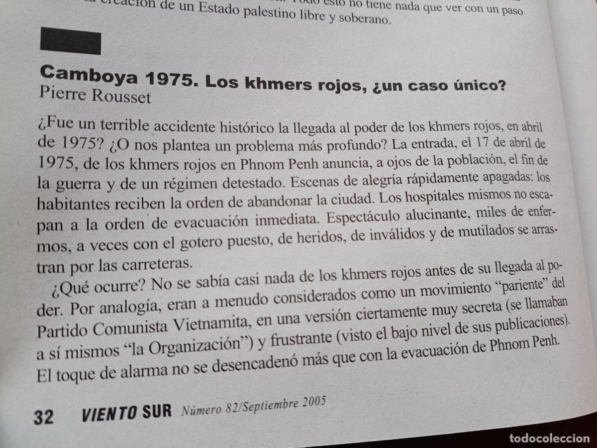 Coleccionismo de revistas y peri&oacute;dicos: CAMBOYA, 1975, LOS KHMERS ROJOS NO SON UN CASO &Uacute;NICO. 3 P&Aacute;GS VIENTO SUR 2005