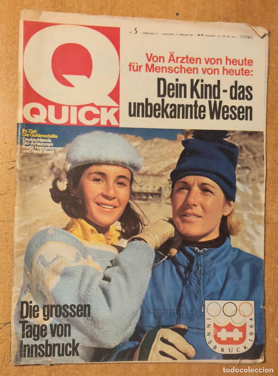 Colecionismo de Revistas e Jornais: Quick del 2 de febrero de 1964, dedicado a los Juegos Ol&iacute;mpicos de Invierno celebrados en Innsbruck.