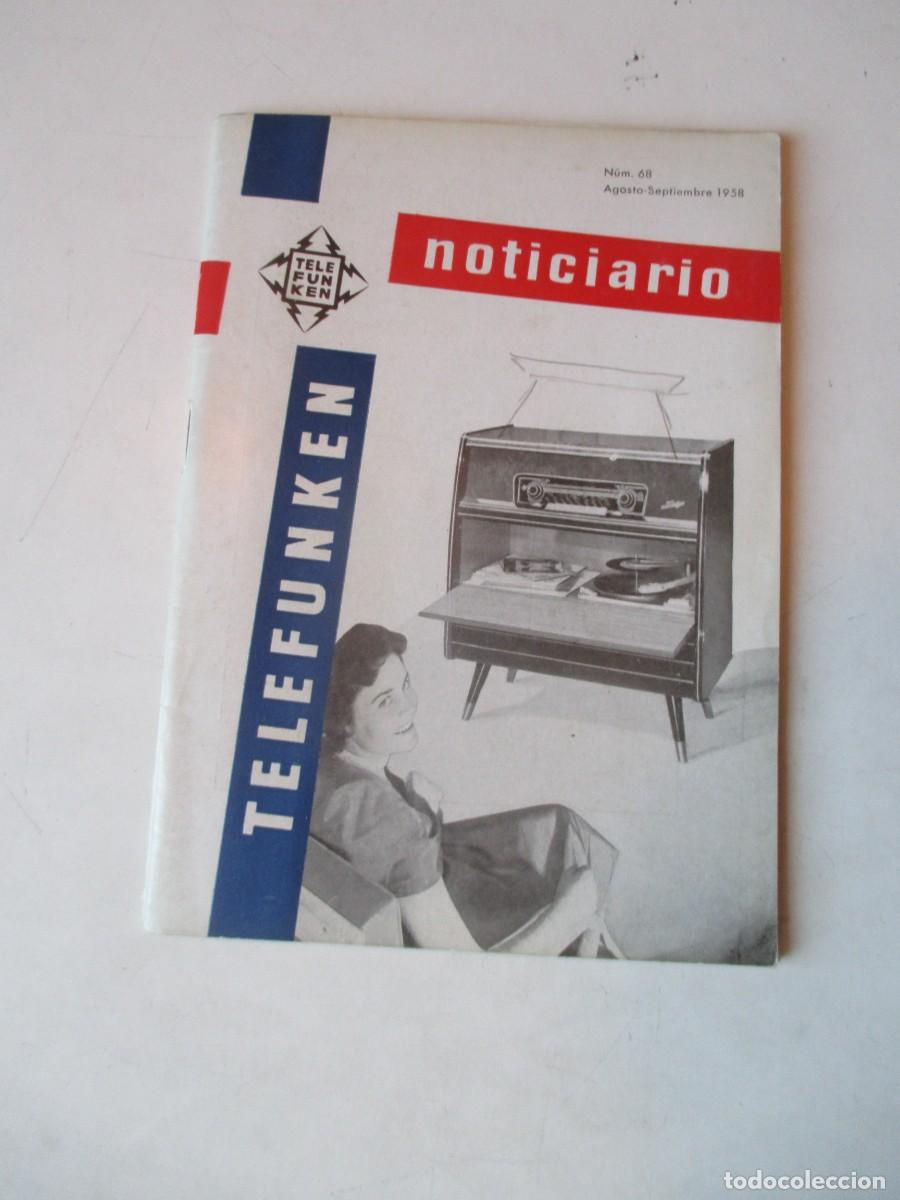 Collezionismo di Riviste e Giornali: Noticiario Telefunken N&ordm;68 Agosto - septiembre 1958 W42065
