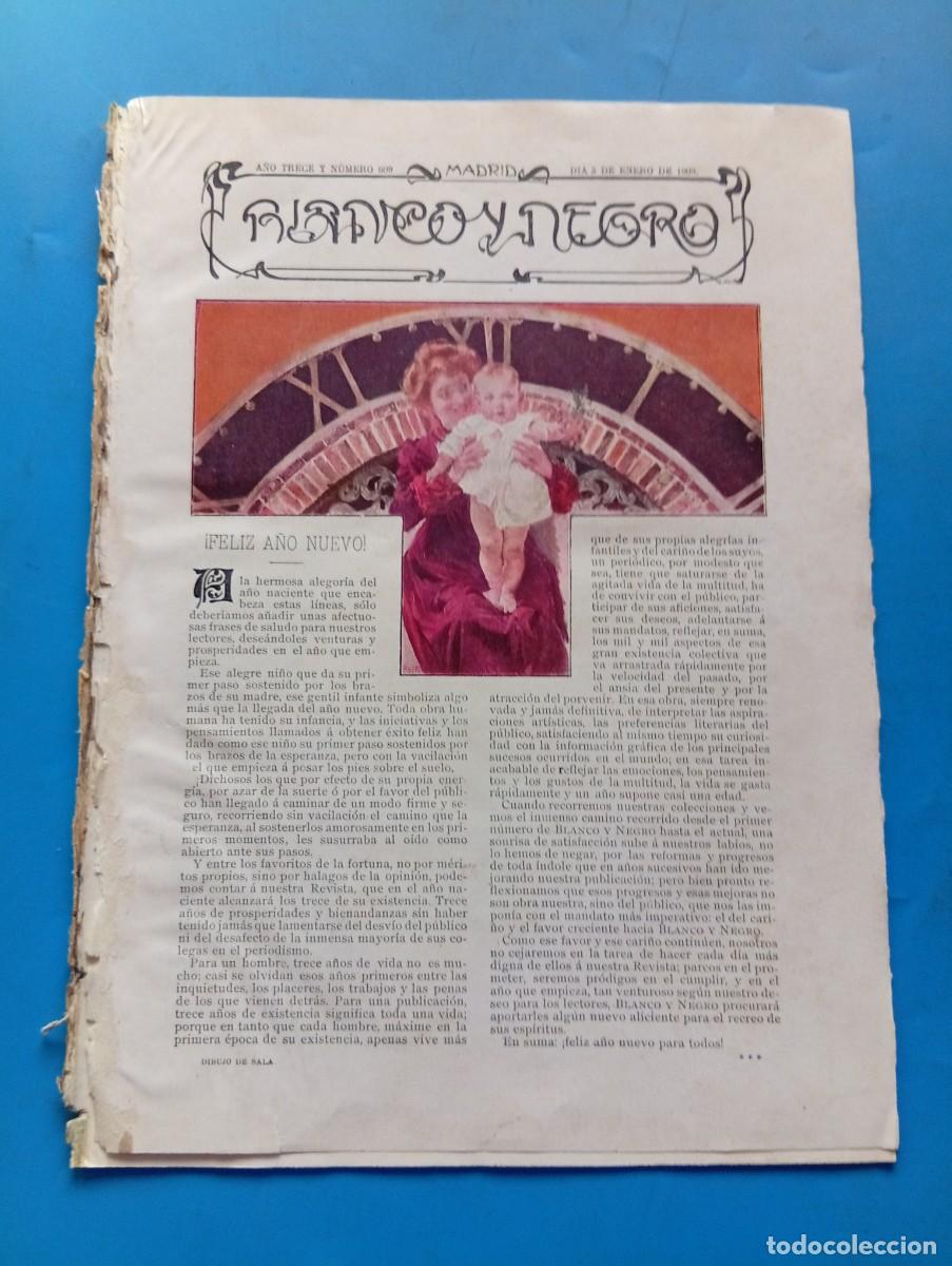 Collezionismo di Riviste e Giornali: BLANCO Y NEGRO. N&ordm; 609. A&Ntilde;O 1903. EL HIJO DEL A&Ntilde;O. DE AQU&Iacute; A CIEN A&Ntilde;OS. CONDESA DUQUESA DE BE.. LEER