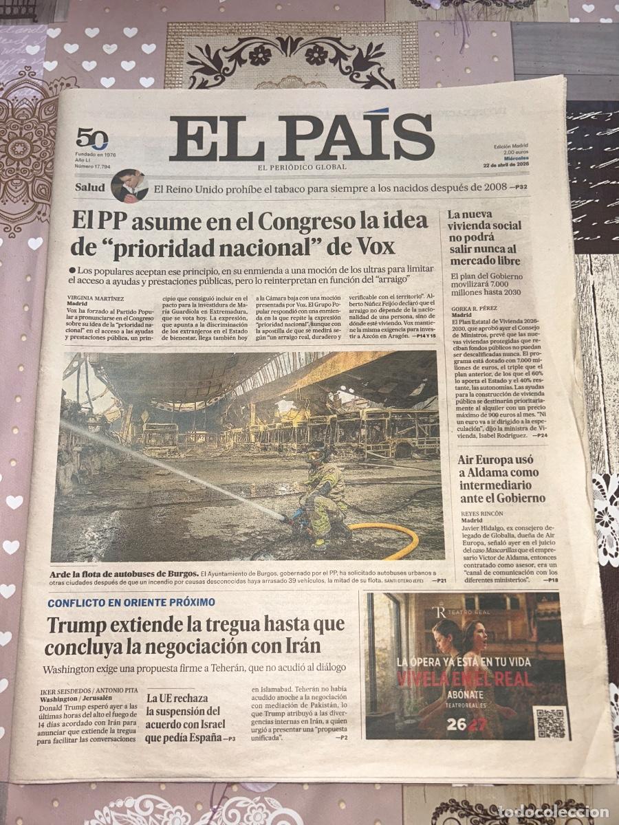 Coleccionismo de revistas y peri&oacute;dicos: PERI&Oacute;DICO DIARIO EL PAIS
