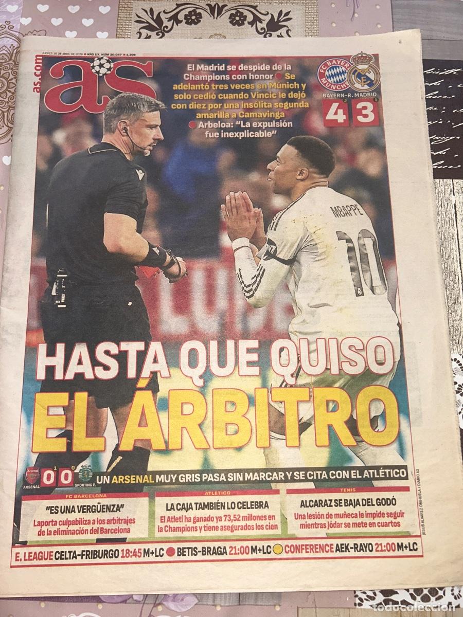 Coleccionismo de revistas y peri&oacute;dicos: Periodico Diario AS Futbol