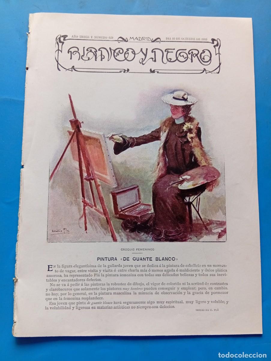 Coleccionismo de revistas y peri&oacute;dicos: BLANCO Y NEGRO. N&ordm; 649. A&Ntilde;O 1903. RECOLECCI&Oacute;N DE ARROZ EN CULLERA. LLEGADA DEL ZAR A VIENA. E.. LEER