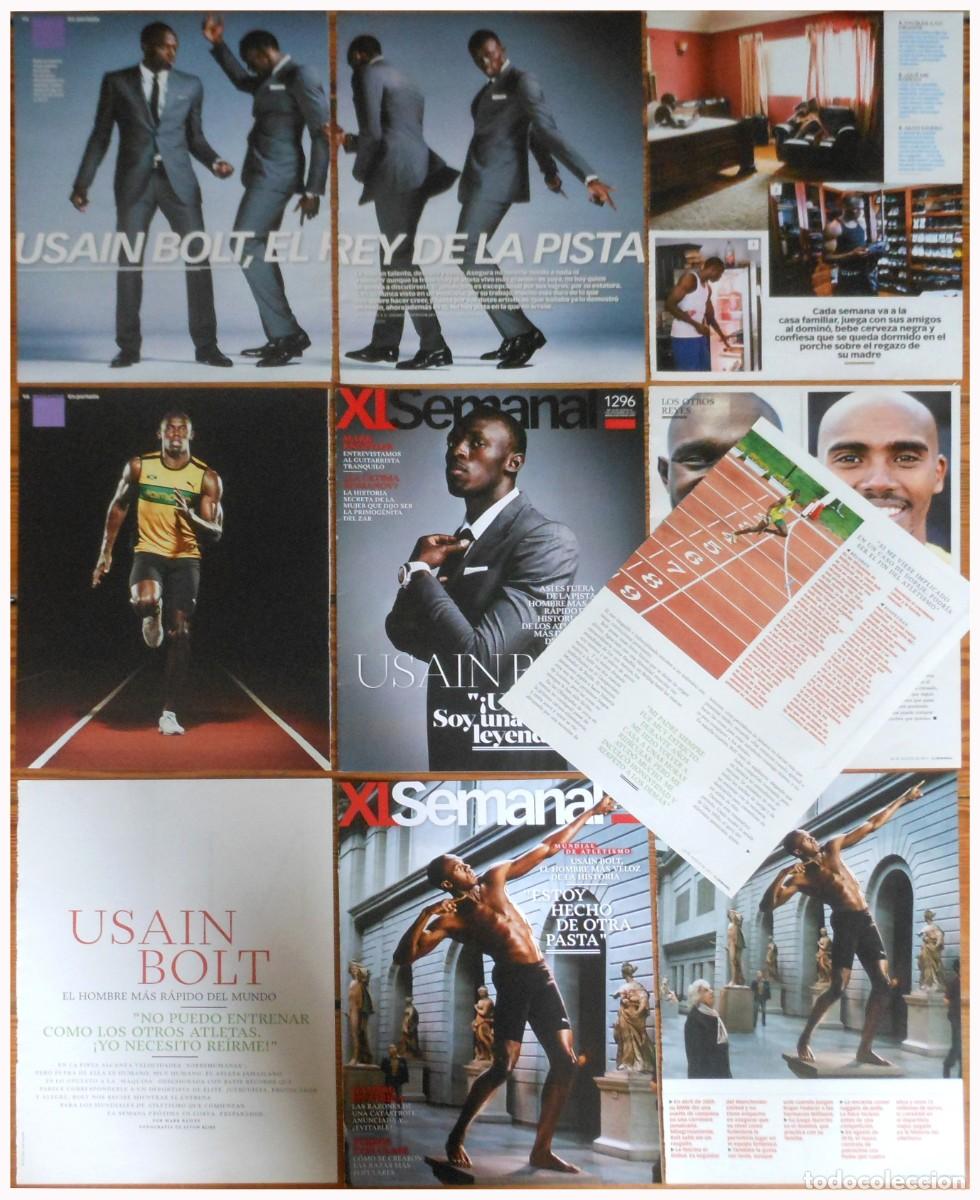Coleccionismo de revistas y peri&oacute;dicos: USAIN BOLT lote de prensa 2010s photos spain clippings Jamaica Sprinter Olympic Games