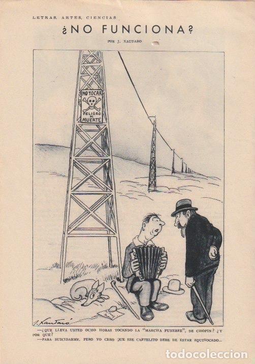 Coleccionismo de revistas y peri&oacute;dicos: &iquest;No funciona? / p&aacute;gina de humor por J. Xaudar&oacute; -1930