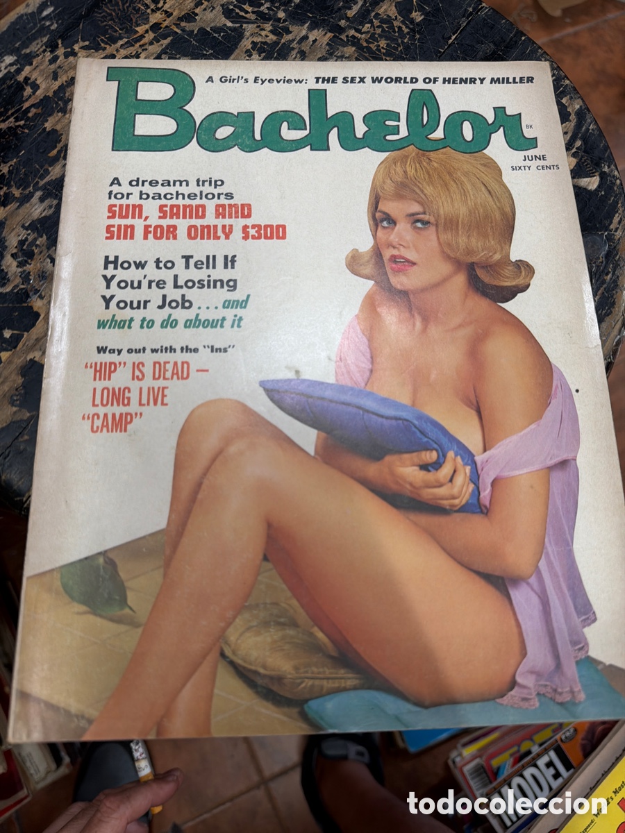 Coleccionismo de revistas y peri&oacute;dicos: Revista er&oacute;tica vintage pin-ups BACHELOR. Vol 7 n 1 June 1966.edici&oacute;n americana