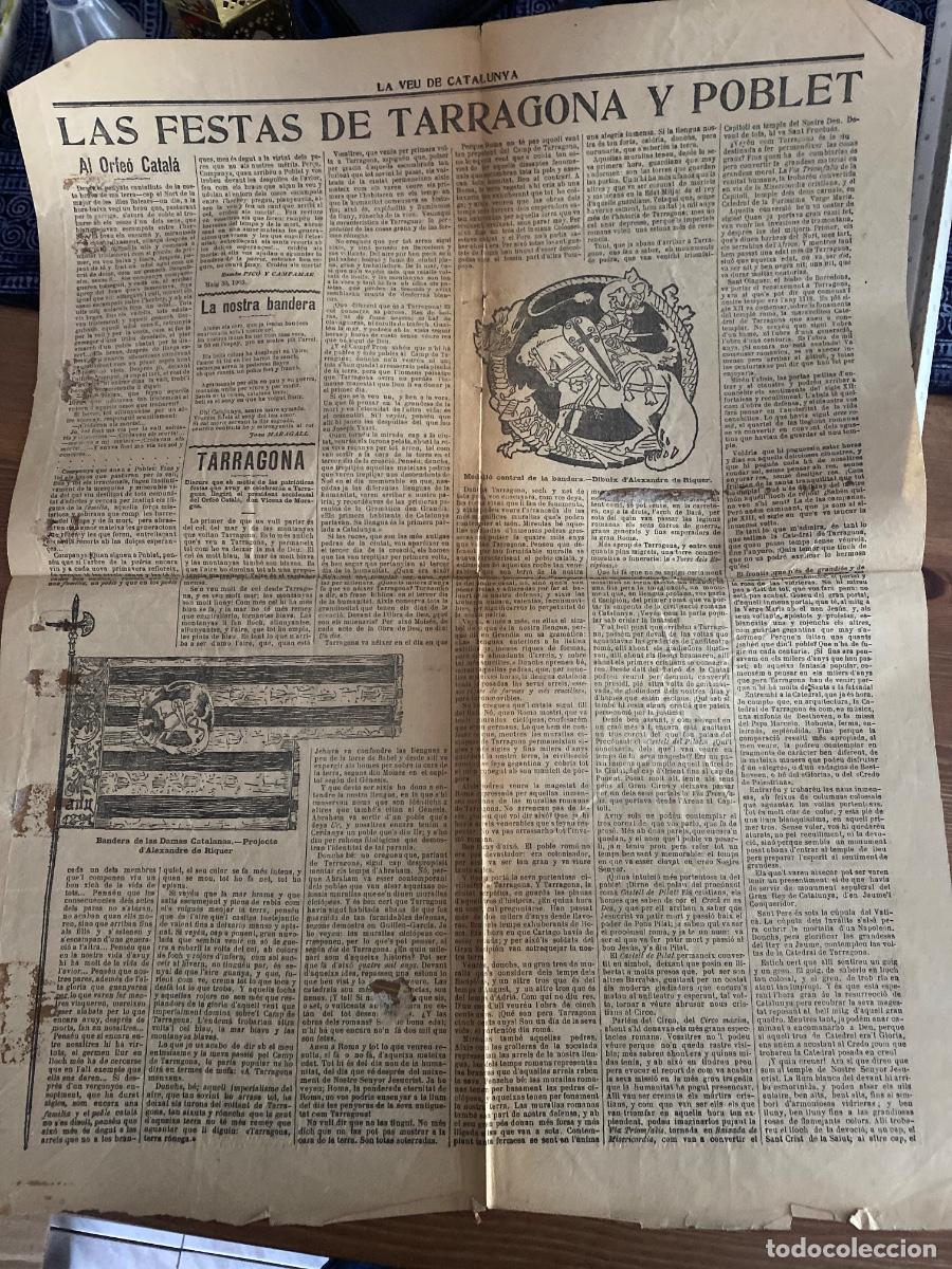 Coleccionismo de revistas y peri&oacute;dicos: LES FESTES DE TARRAGONA Y POBLET LA VEU DE CATALUNYA 1903